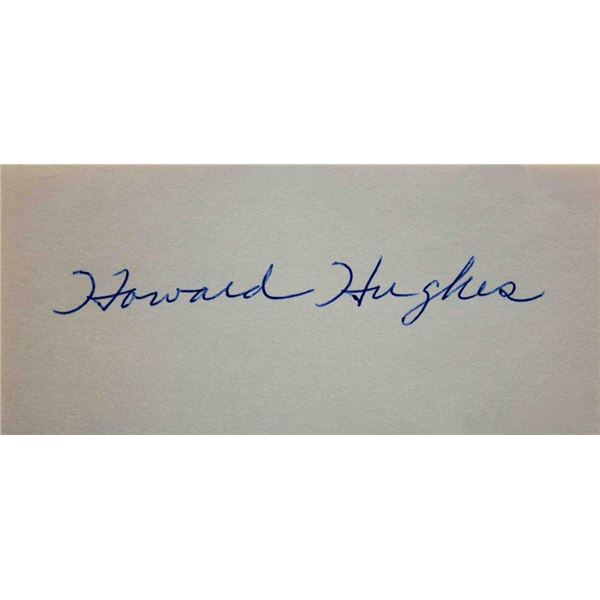 Howard Hughes signed slip
