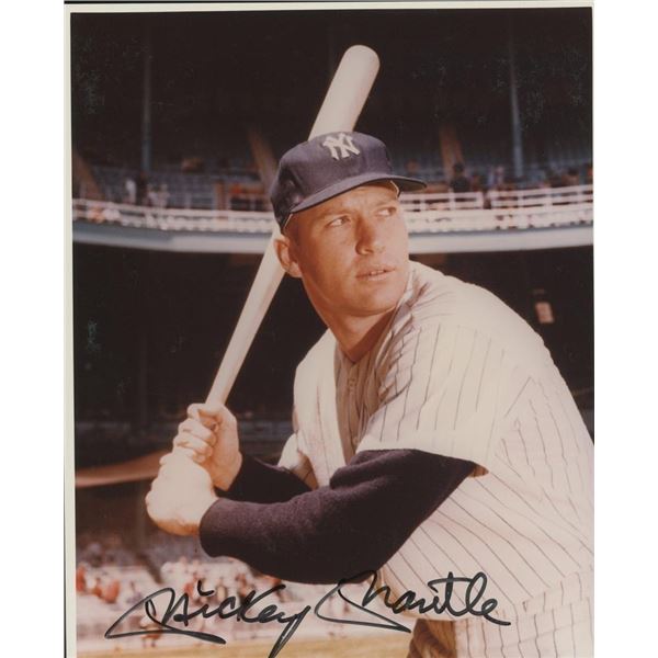 Mickey Mantle NY Yankees signed photo