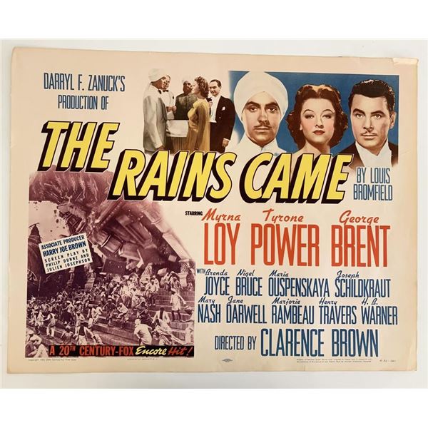 The Rains Came vintage movie poster