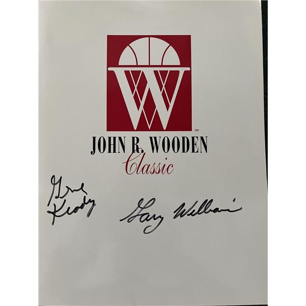 John R. Wooden Classic Gene Keady and Gary Williams signed program