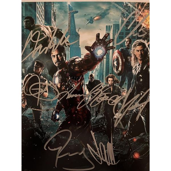 The Avengers cast signed photo