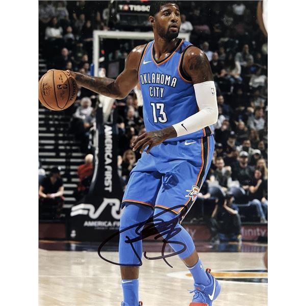 Paul George signed photo