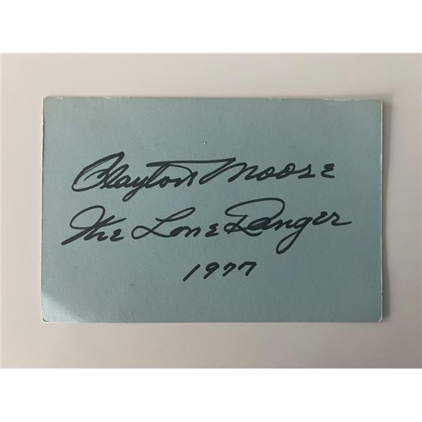 The Lone Ranger Clayton Moore original signature