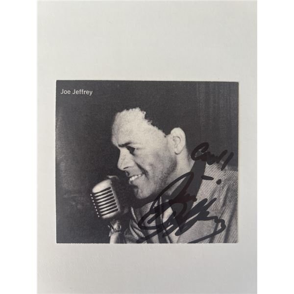 Joe Jeffrey signed photo