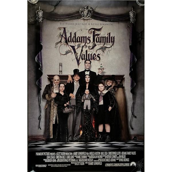The Addams Family Values 1993 family portrait. Original movie poster.