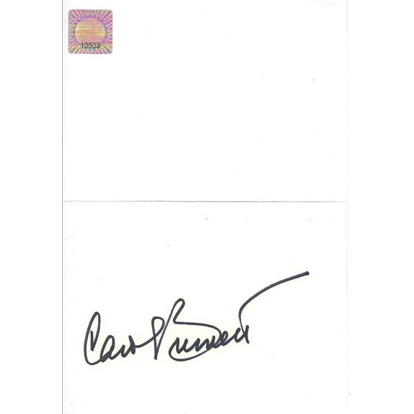 Carol Burnett signed hand drawn Christmas Card