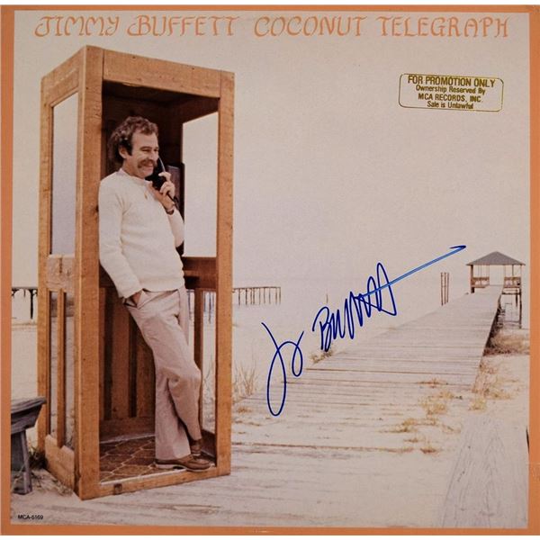 Jimmy Buffett signed Coconut Telegraph album