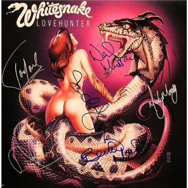 Whitesnake signed "Lovehunter" album. GFA Authenticated