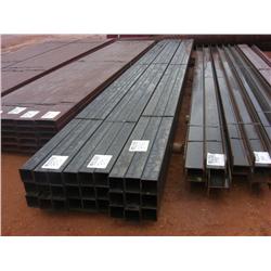 LOT OF 9 (4"X4" X24') 11 GAUGE SQUARE TUBING