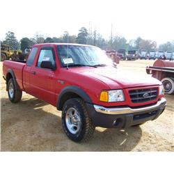 2001 FORD RANGER 4X4 EXT CAB
