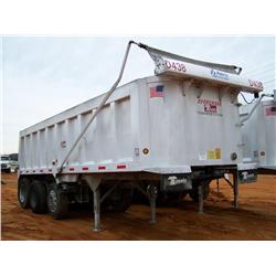 2007 TRAVIS 26' TRI AXLE ALUM DUMP TRAILER