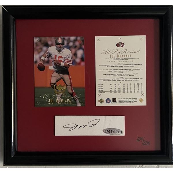 Joe Montana signature collage.  Upper Deck authenticatedl
