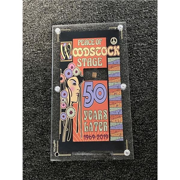 1969 Woodstock stage in commemorative case