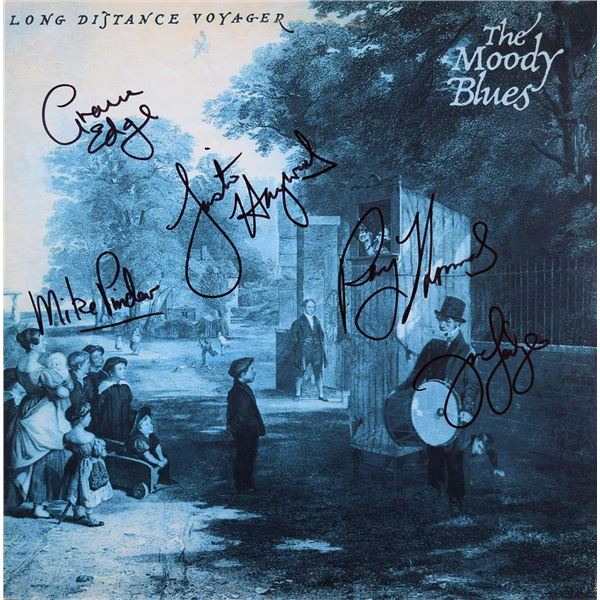 The Moody Blues signed Long Distance Voyager album