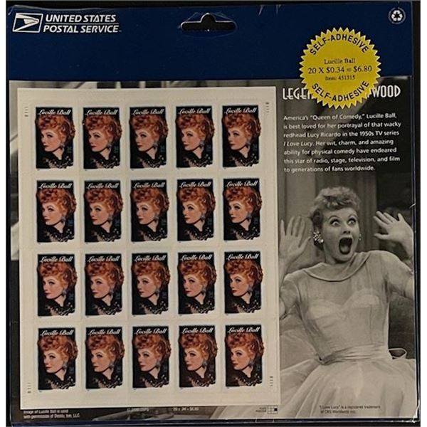 USPS Year 2000 Lucille Ball Stamp Sheet