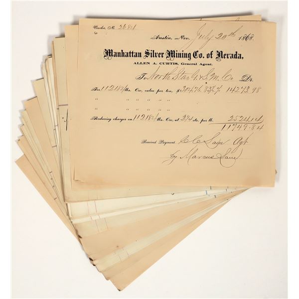 Manhattan Silver Mining Co. of Nevada Billhead Archive [202702]