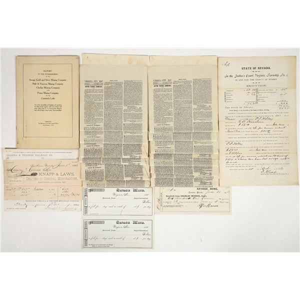 Comstock Lode Mining Ephemera Group [202672]