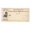 Image 1 : Virginia City, Nevada Fire Department Pictorial Check, 1870s [202456]