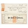Image 1 : "Bonanza Kings" Virginia City, Nevada Check Pair: John Mackay and James G. Fair Autographs [200797]