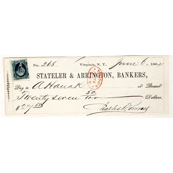 Gould & Curry Mining Co. Check to Future Builder of the International Hotel [200352]