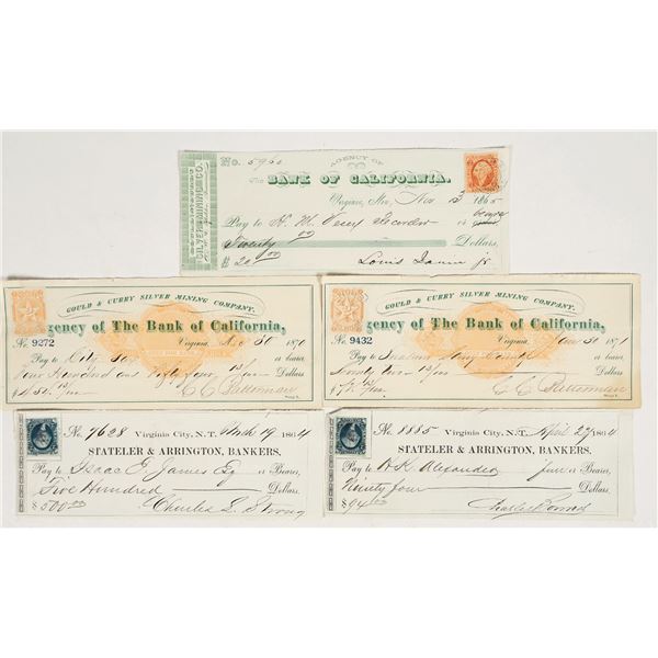 Virginia City, Nevada Mining Checks issued to City & County Officials [198236]
