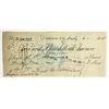 Image 1 : Fred N. Atwood Signed Check 1905, Dawson Figure [200111]