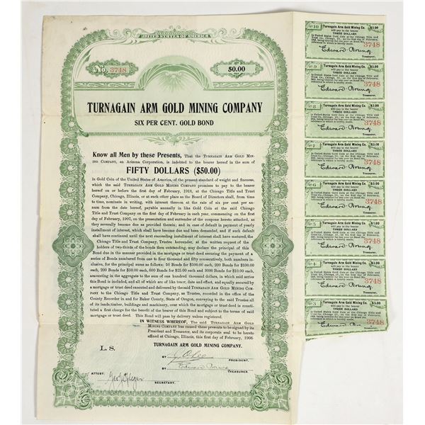 Turnagain Arm Gold Mining Company $50 Bond [201729]