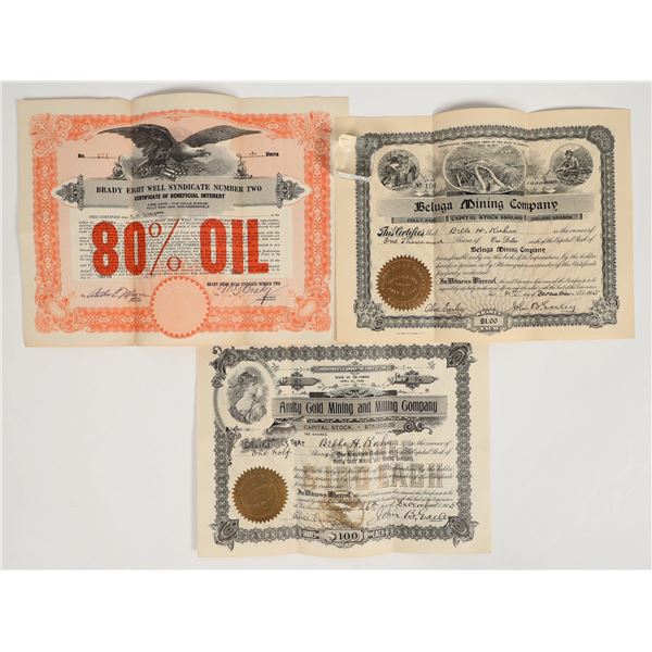 California Mining & Oil Stock Trio [202174]