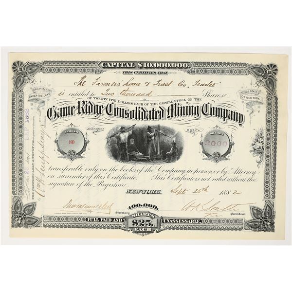 Game Ridge Consolidated Mining Company Stock Certificate [200868]