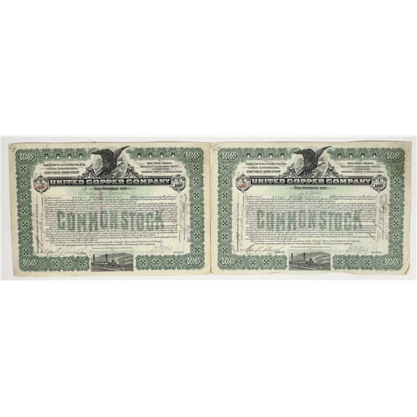 United Copper Company Stock Certificate Pair [201741]