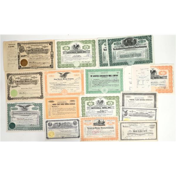 Nevada Mining Stock Certificate Collection (18) [198231]