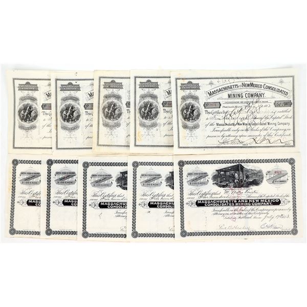 Massachusetts and New Mexico Consolidated Mining Company Stocks [195023]