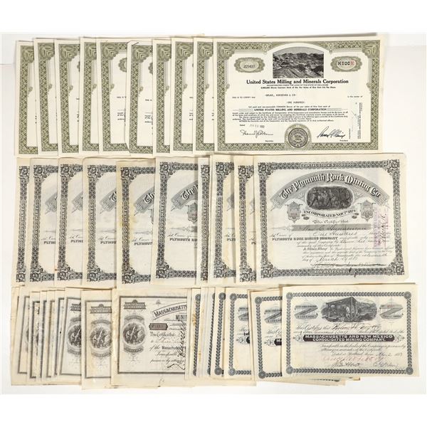 New Mexico Mining Stock Dealers Lot [199349]