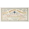 Image 1 : Daly Mining Company Stock Certificate, 1887, Issued to Hearst Partner Lounsbery [200873]