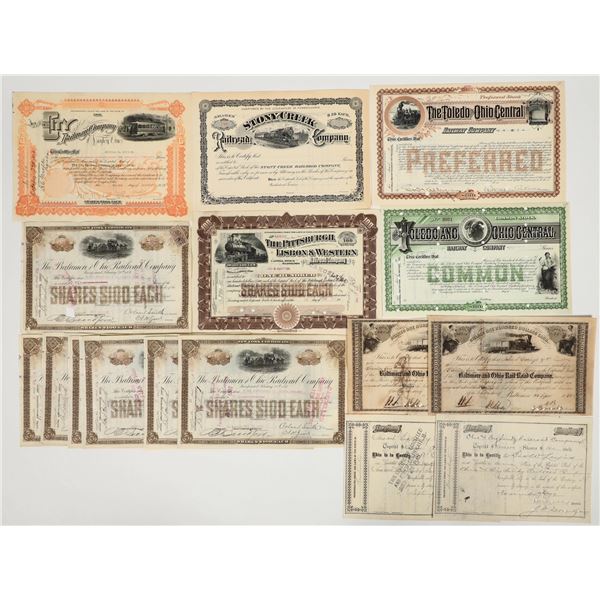 Ohio Railroad Stock Collection [202665]