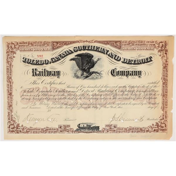 Toledo, Canada Southern And Detroit  Railway Co. Stock [200211]