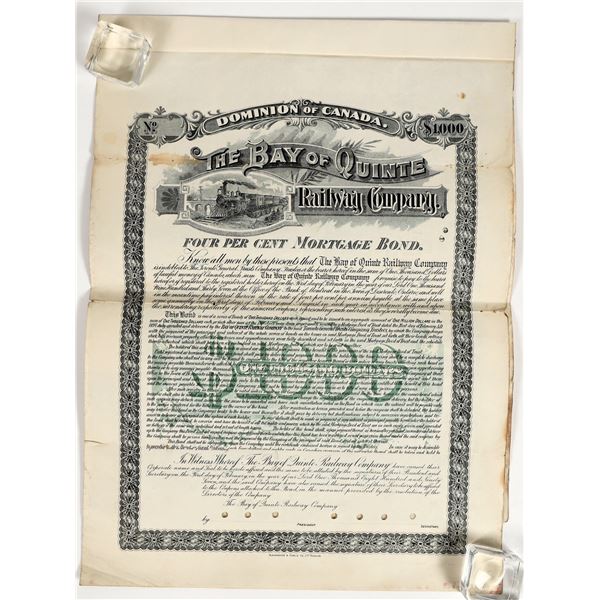 The Bay of Quinte Railway Co. Bond [201947]