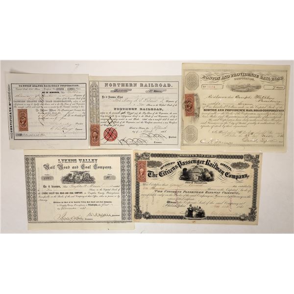Eastern U.S. Railroad Stocks, Civil War Era [192651]