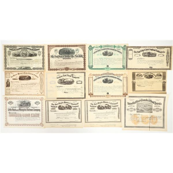Midwest Railroad Stock Collection (13) [202565]
