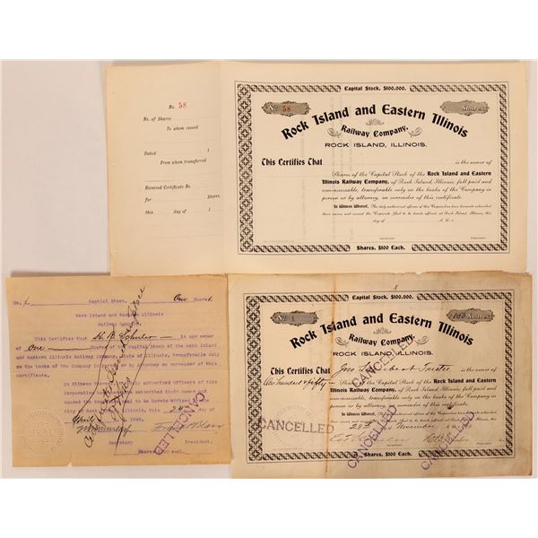 Rock Island and Eastern Illinois Railway Co. Stocks [199686]
