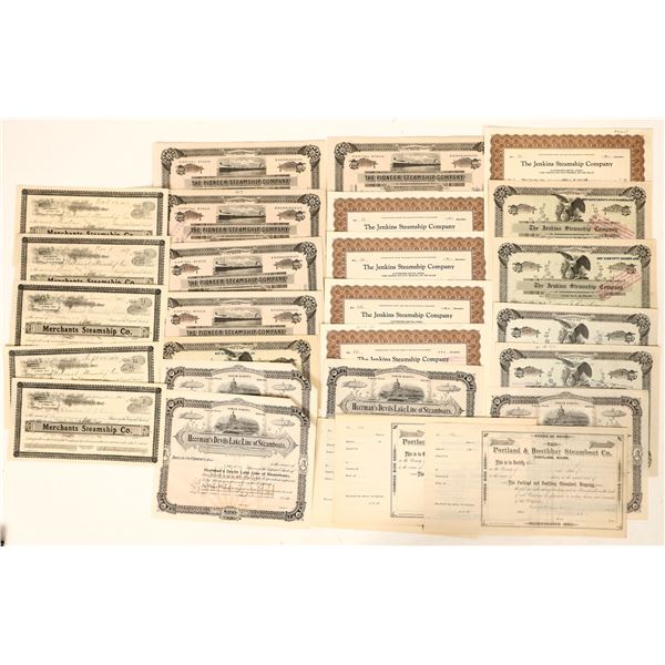 Steamship Stocks, 6 Different, 30 Total [191021]