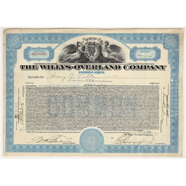 The Willys-Overland Co. Stock [200212]