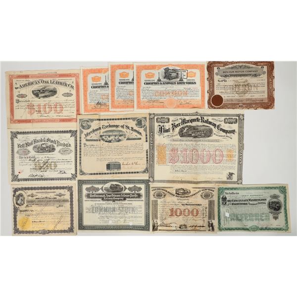 Early US Stock Variety Collection (Railroad, Navigation, Industrial) [200823]