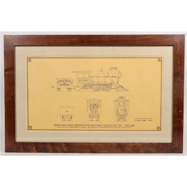 Mechanical Drawing of Narrow Gauge Locomotive [194929]