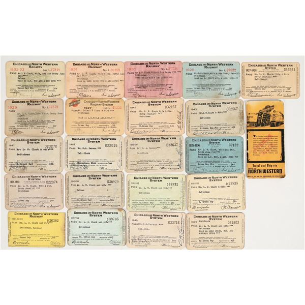 Chicago & North Western Railway Annual Passes (21) [201109]