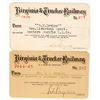 Image 1 : Virginia & Truckee Railway Annual Pass Pair [201493]