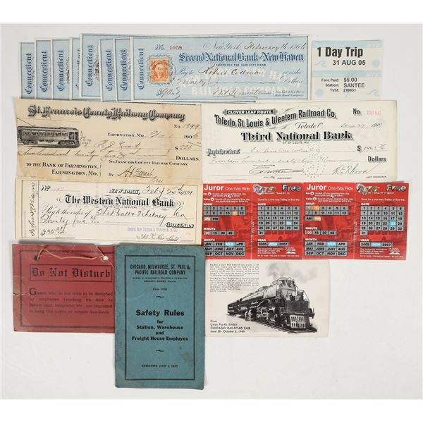 Railroad Checks & Ephemera [201108]