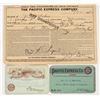 Image 1 : Pacific Express Company Passes & Shipping Receipt [202715]