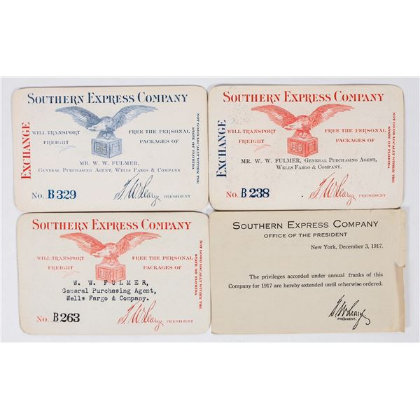 Southern Express Company Annual Frank Passes, 1915-17 [202719]