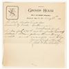 Image 1 : Col. FM Rickey Grover House Letterhead, 1906--Pair with Token!! [199762]